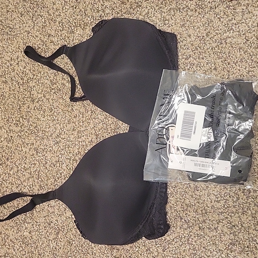 NWT STILL IN ORIGINAL PACKAGE Adore Me Midnight Black Bra And Panty Set